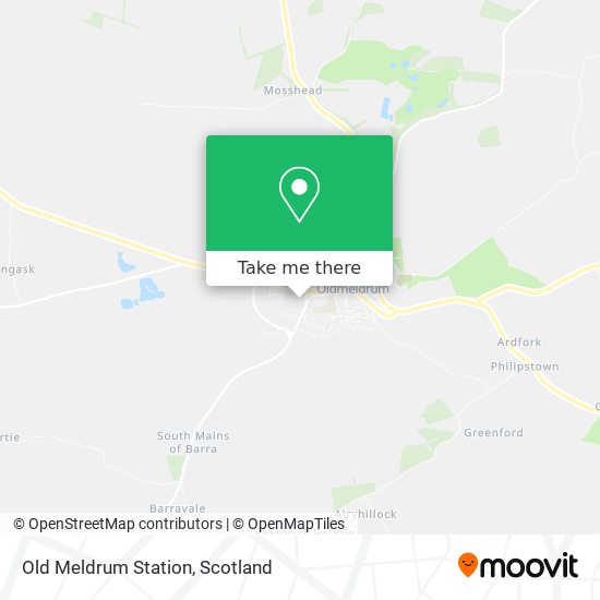 Old Meldrum Station map