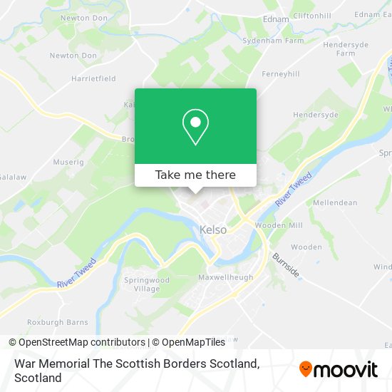 War Memorial The Scottish Borders Scotland map