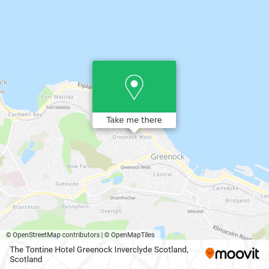 The Tontine Hotel Greenock Inverclyde Scotland map