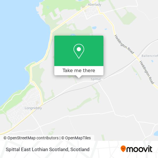 Spittal East Lothian Scotland map