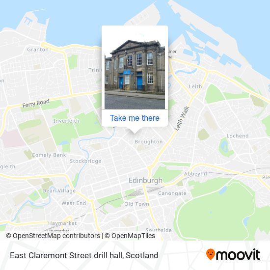 East Claremont Street drill hall map