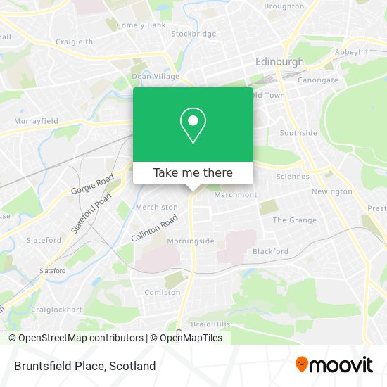 Bruntsfield Place map