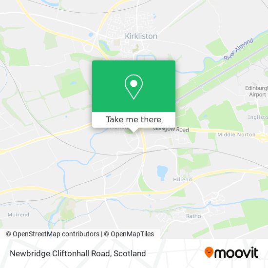 Newbridge Cliftonhall Road map