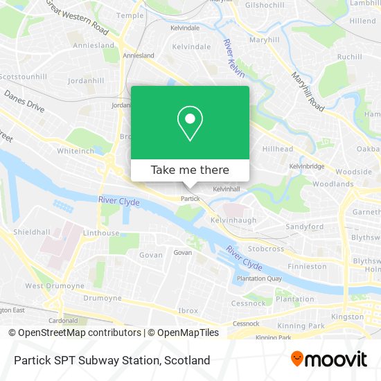 Partick SPT Subway Station map