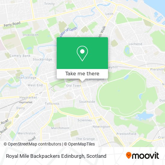 Royal Mile Backpackers Edinburgh map