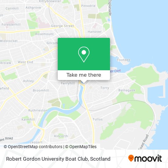 Robert Gordon University Boat Club map