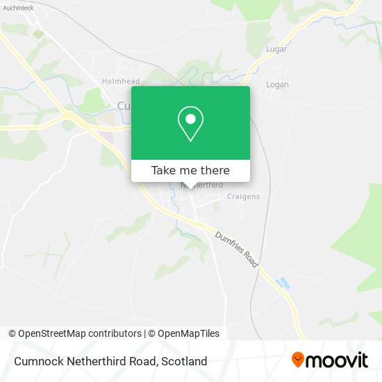 Cumnock Netherthird Road map