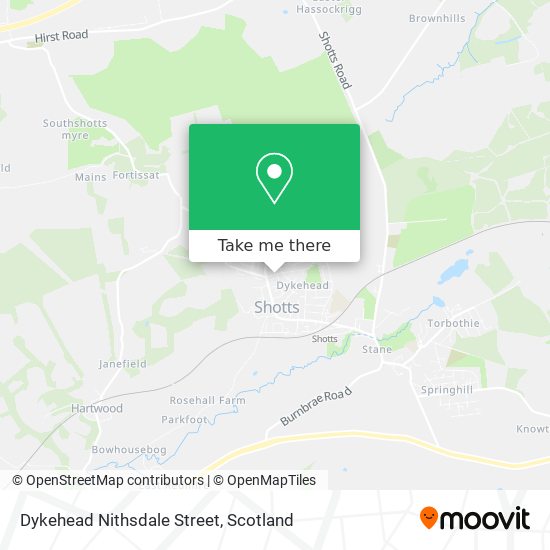 Dykehead Nithsdale Street map