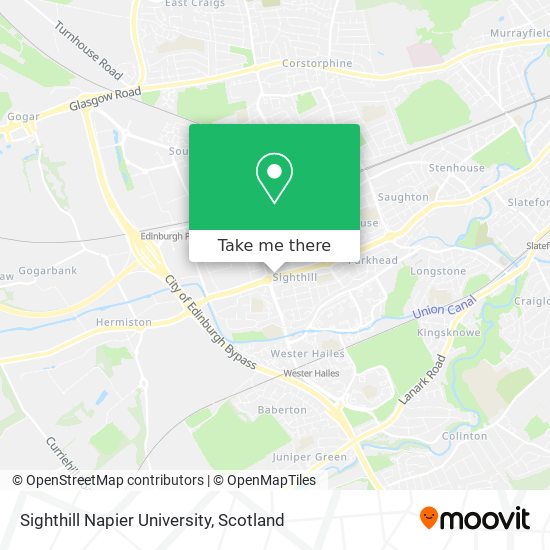 Sighthill Napier University map