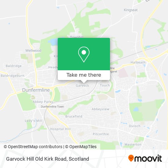 Garvock Hill Old Kirk Road map