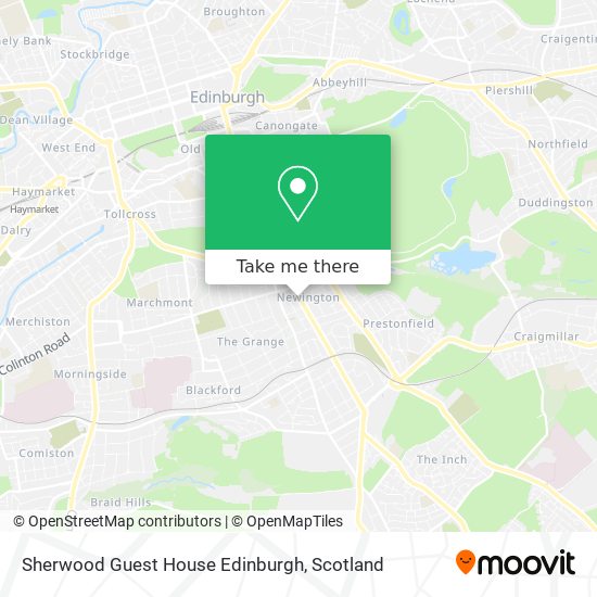 Sherwood Guest House Edinburgh map