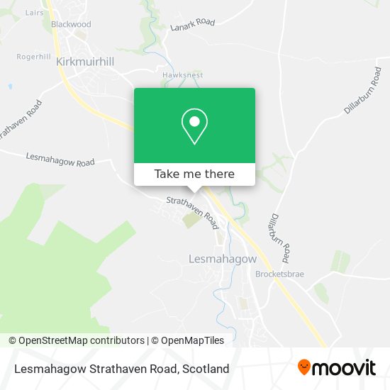 Lesmahagow Strathaven Road map
