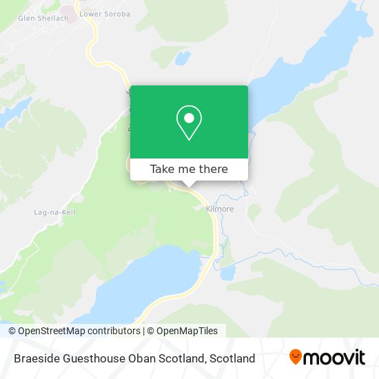 Braeside Guesthouse Oban Scotland map