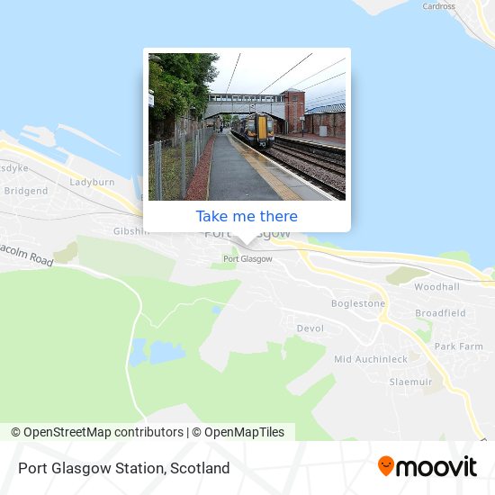 Port Glasgow Station map