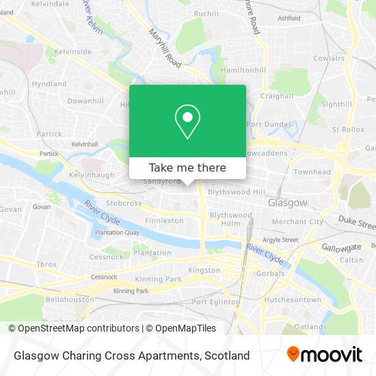 Glasgow Charing Cross Apartments map