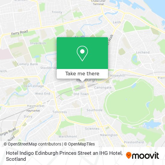 Hotel Indigo Edinburgh Princes Street an IHG Hotel map