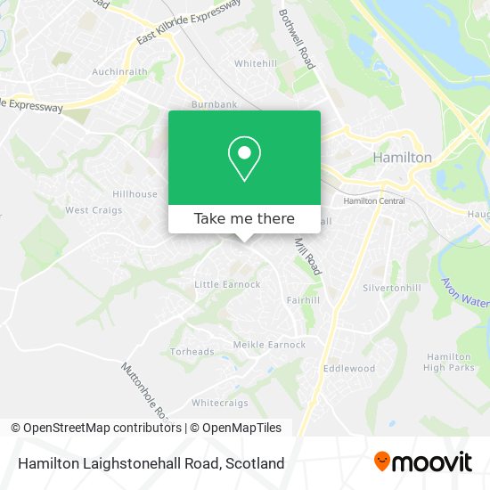 Hamilton Laighstonehall Road map
