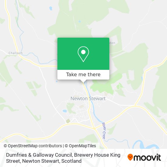 Dumfries & Galloway Council, Brewery House King Street, Newton Stewart map