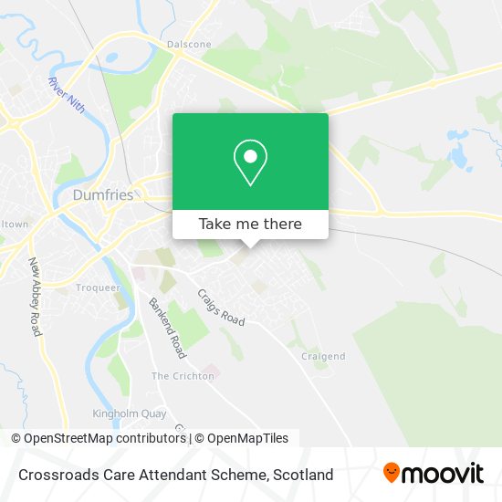 Crossroads Care Attendant Scheme map