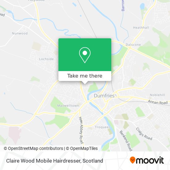 Claire Wood Mobile Hairdresser map