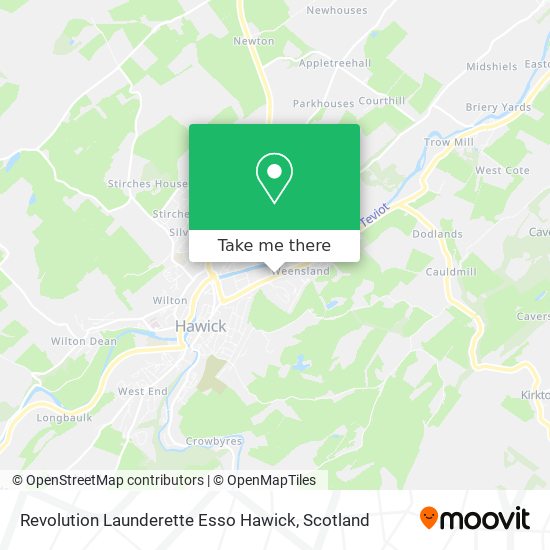 Revolution Launderette Esso Hawick map