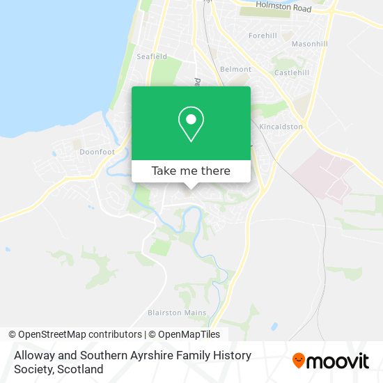 Alloway and Southern Ayrshire Family History Society map