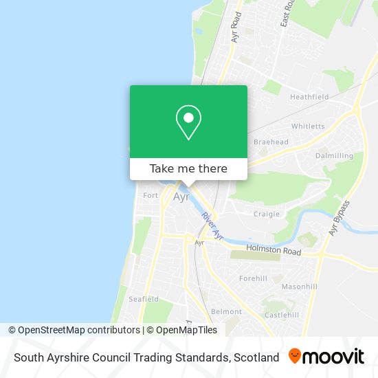 South Ayrshire Council Trading Standards map
