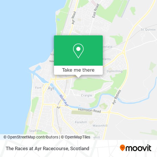 The Races at Ayr Racecourse map