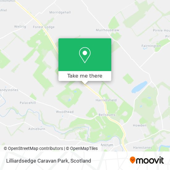 Lilliardsedge Caravan Park map