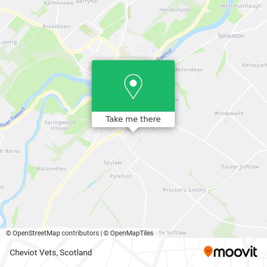 Cheviot Vets map