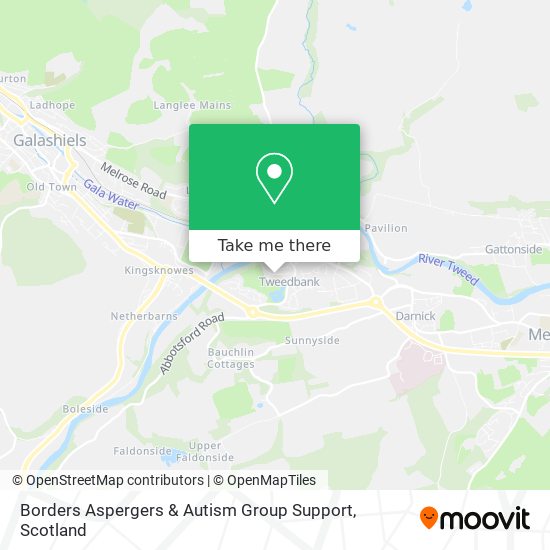 Borders Aspergers & Autism Group Support map