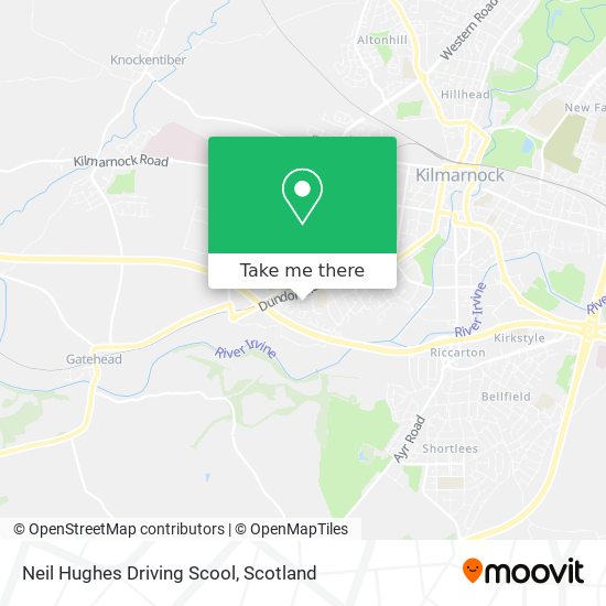 Neil Hughes Driving Scool map