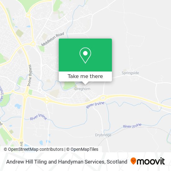 Andrew Hill Tiling and Handyman Services map
