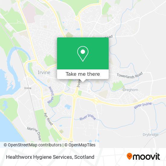 Healthworx Hygiene Services map