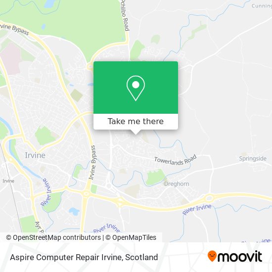 Aspire Computer Repair Irvine map