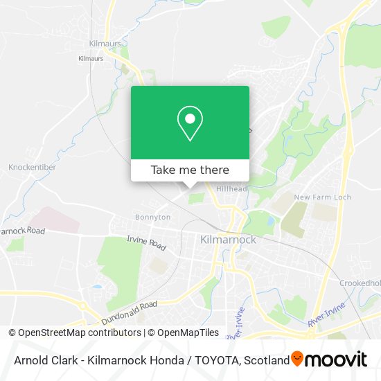 Arnold Clark - Kilmarnock Honda / TOYOTA map