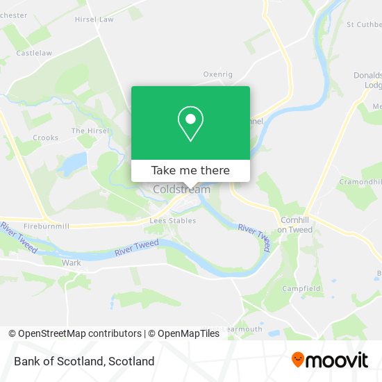 Bank of Scotland map