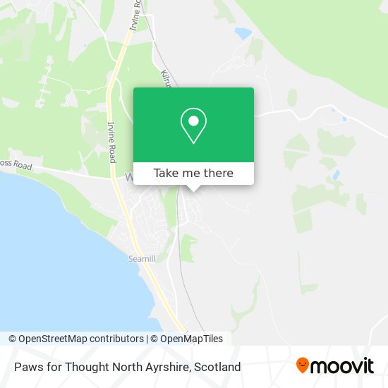 Paws for Thought North Ayrshire map