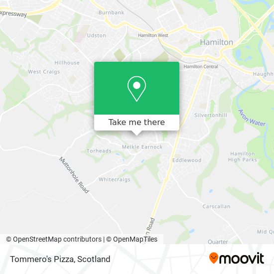 Tommero's Pizza map