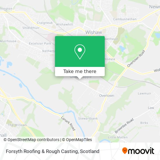 Forsyth Roofing & Rough Casting map