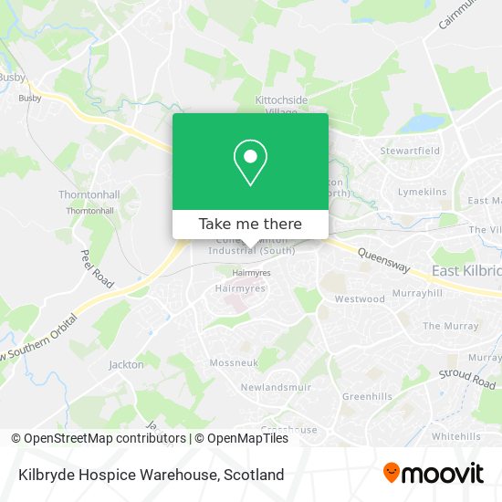 Kilbryde Hospice Warehouse map