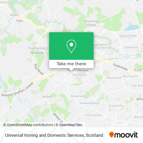 Universal Ironing and Domestic Services map