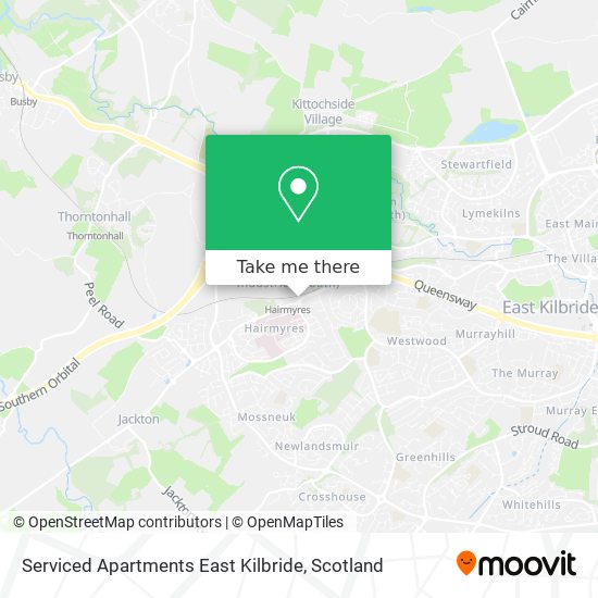 Serviced Apartments East Kilbride map