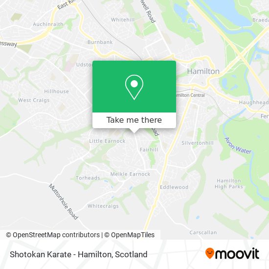 Shotokan Karate - Hamilton map