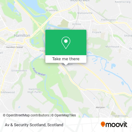 Av & Security Scotland map