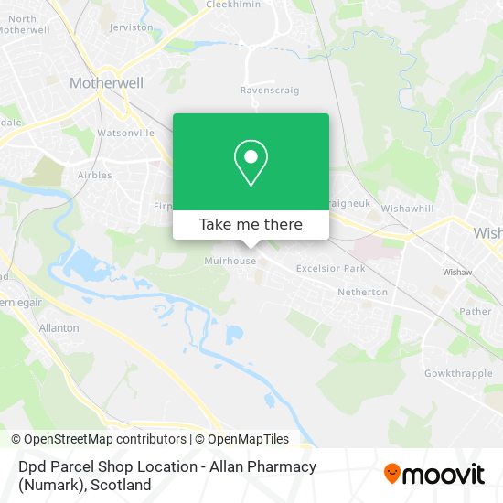 Dpd Parcel Shop Location - Allan Pharmacy (Numark) map