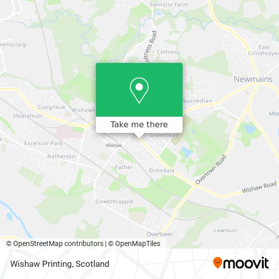 Wishaw Printing map