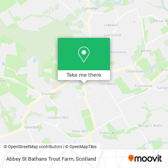 Abbey St Bathans Trout Farm map