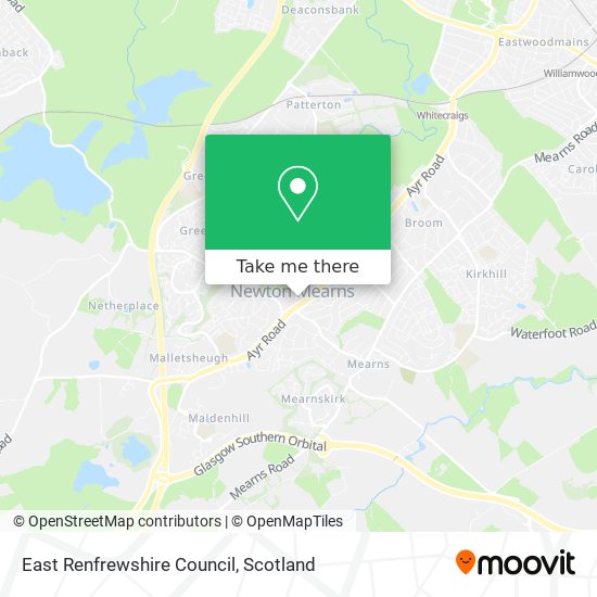 East Renfrewshire Council map