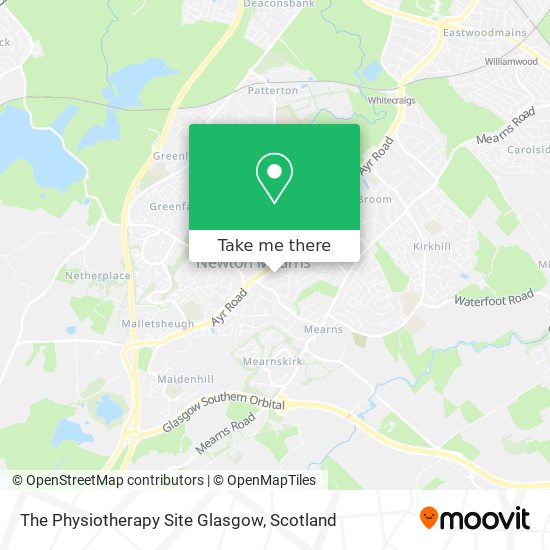 The Physiotherapy Site Glasgow map